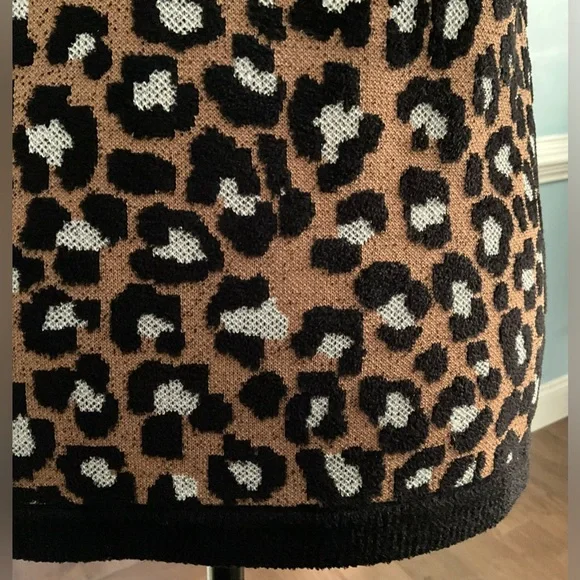 NWOT Michael Kors Leopard Print Sweater Spring SS Sweater - Picture 7 of 11